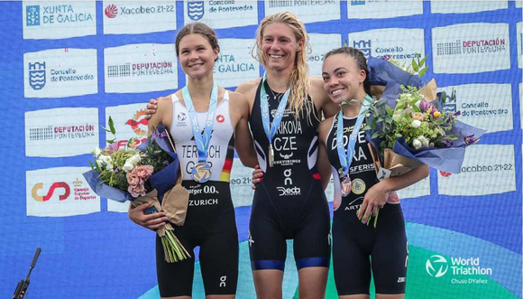 Tertsch on the Podium at World Triathlon Cup Pontevedra!