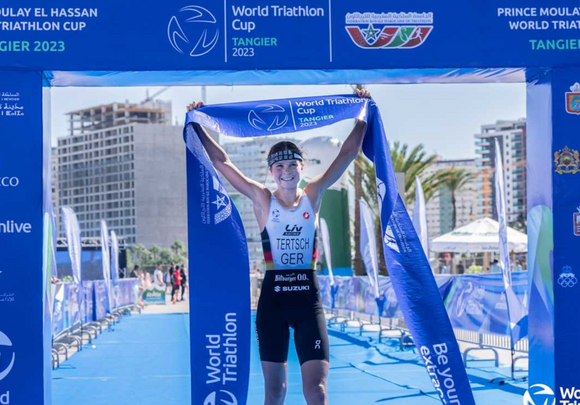 Lisa Tertsch Wins the World Triathlon Cup Tangier!
